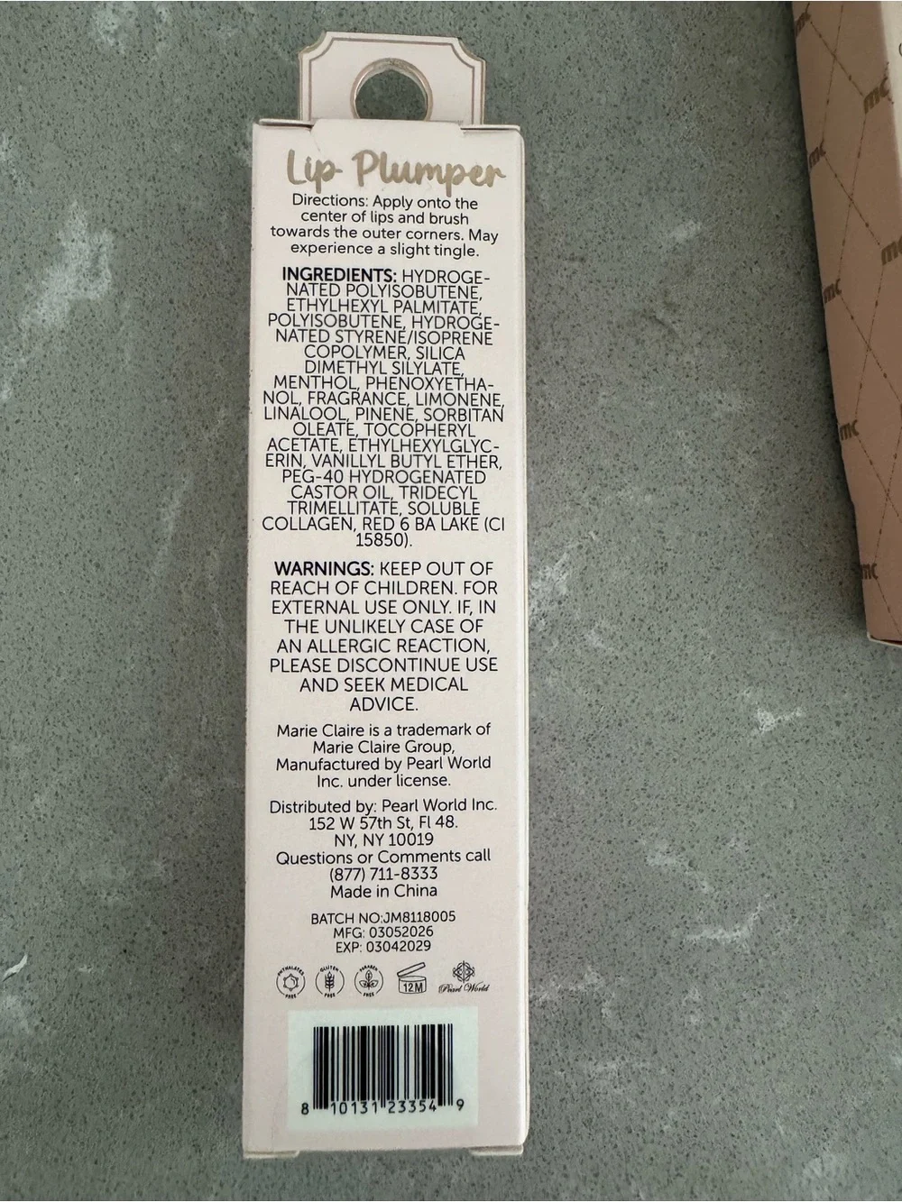 marie claire paris lip plumper And Oil soft pink Set  of 4